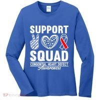 Support Awareness Squad I CHD Congenital Heart Defect Women's Long Sleeve Shirt thumb 0
