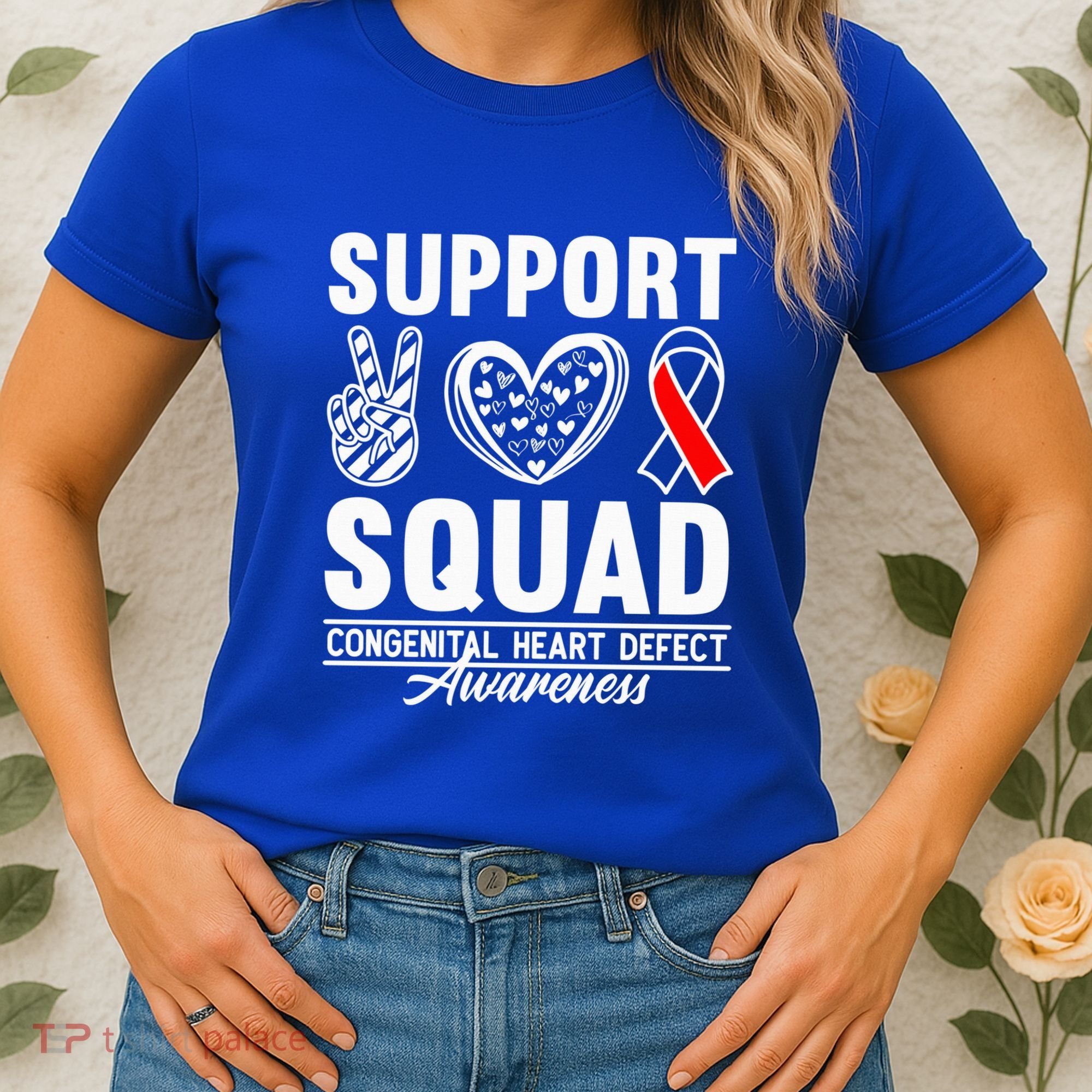 Support Awareness Squad I CHD Congenital Heart Defect Women's T-Shirt