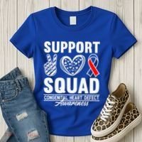 Support Awareness Squad I CHD Congenital Heart Defect Women's T-Shirt thumb 3