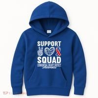 Support Awareness Squad I CHD Congenital Heart Defect Kids Hoodie thumb 0