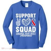 Support Awareness Squad I CHD Congenital Heart Defect Kids Long Sleeve Shirt thumb 0