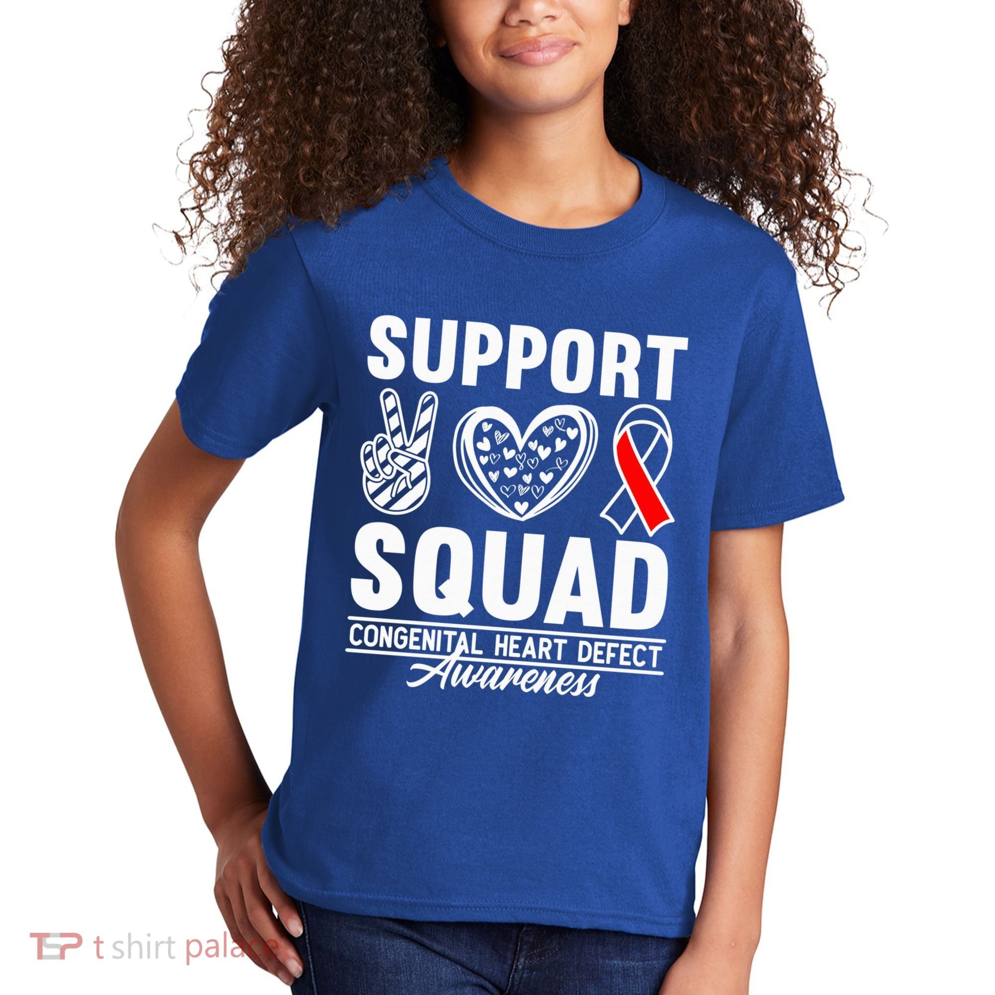 Support Awareness Squad I CHD Congenital Heart Defect Kids T-Shirt