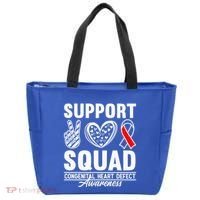 Support Awareness Squad I CHD Congenital Heart Defect Tote Bag thumb 0