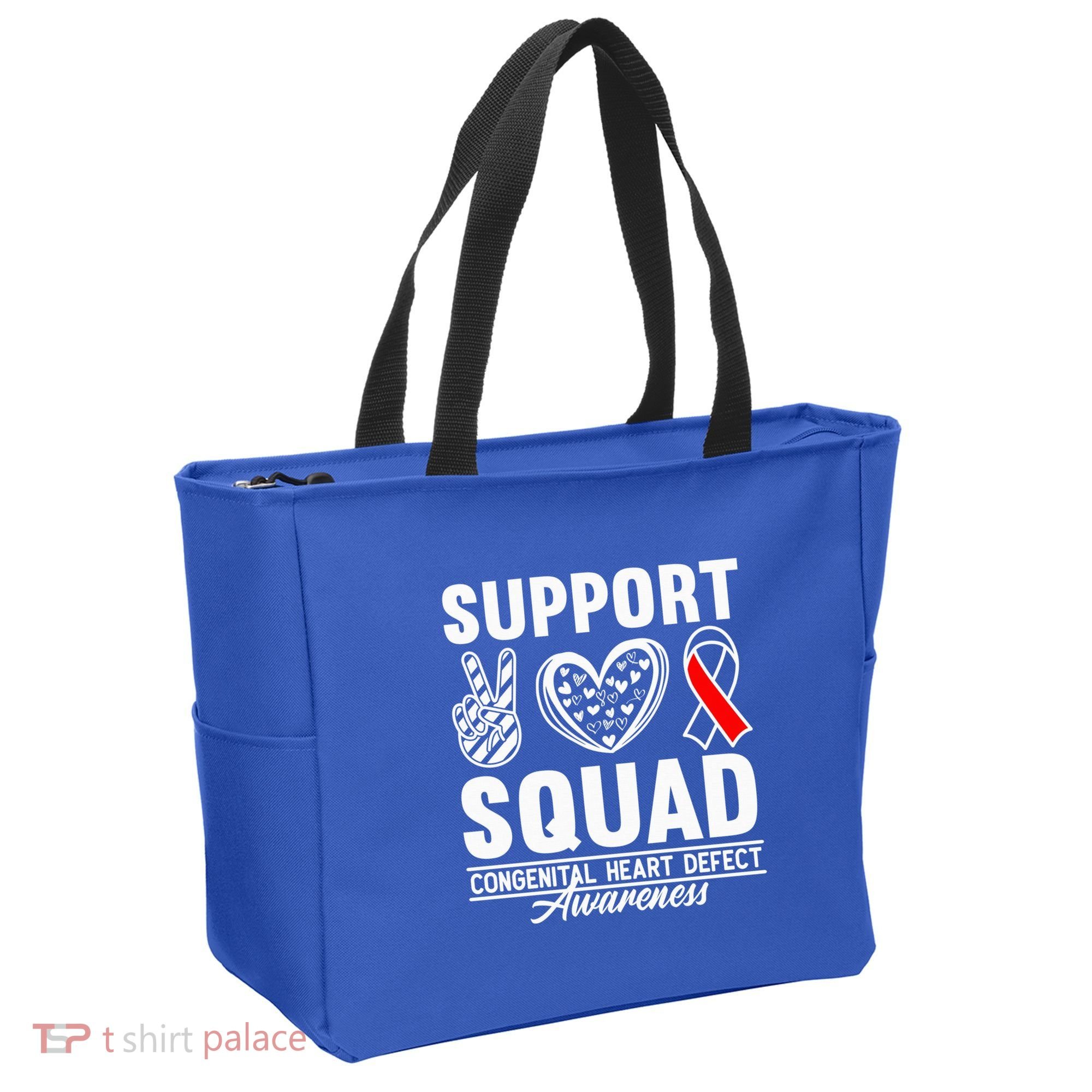 Support Awareness Squad I CHD Congenital Heart Defect Tote Bag