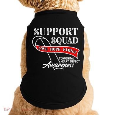 Support Awareness Squad I CHD Congenital Heart Defect Doggie Tank