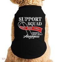 Support Awareness Squad I CHD Congenital Heart Defect Doggie Tank thumb 0