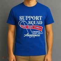 Support Awareness Squad I CHD Congenital Heart Defect T-Shirt thumb 3