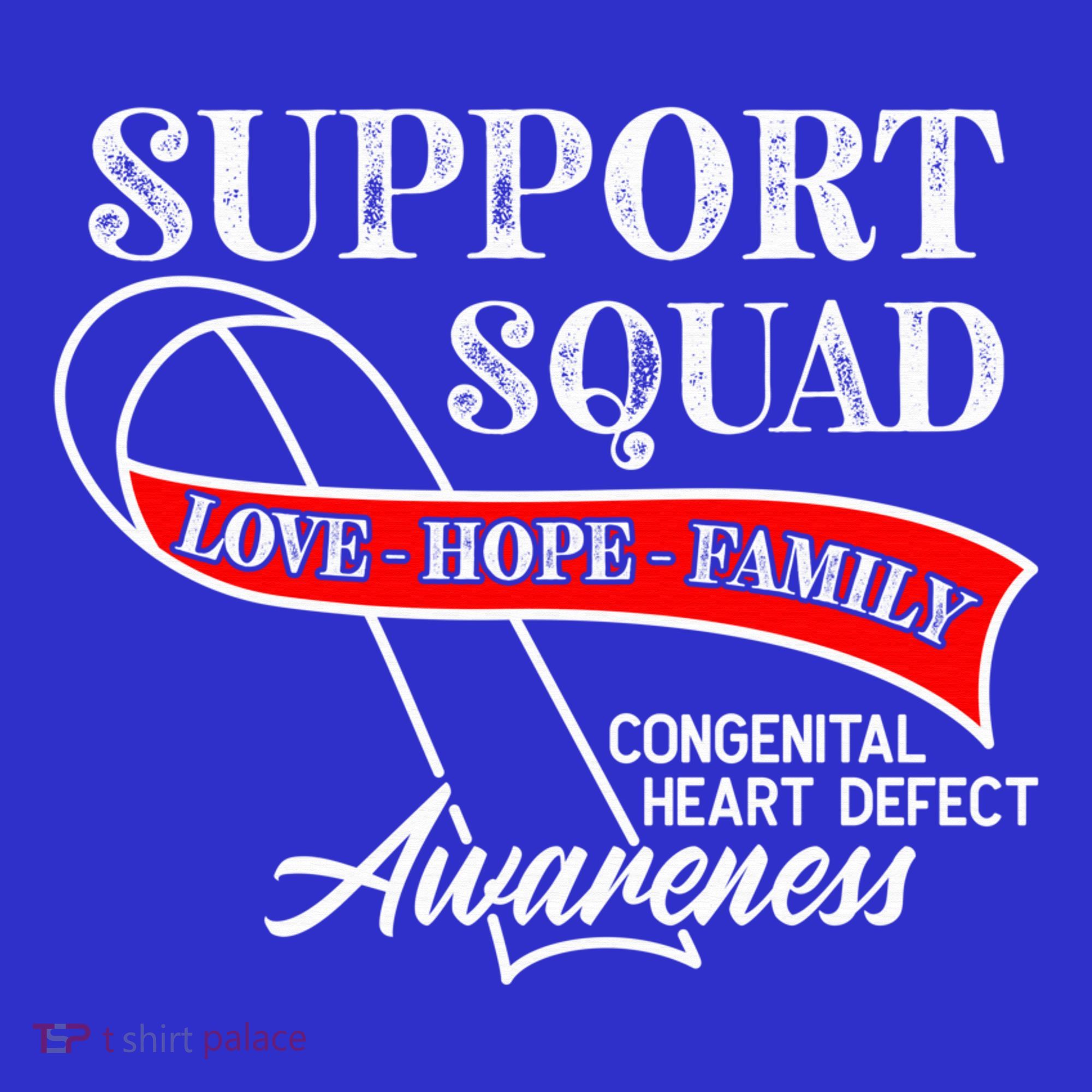 Support Awareness Squad I CHD Congenital Heart Defect Button