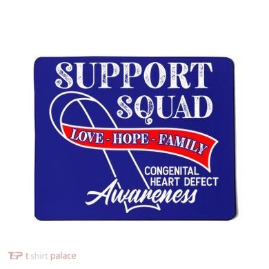 Support Awareness Squad I CHD Congenital Heart Defect Mousepad