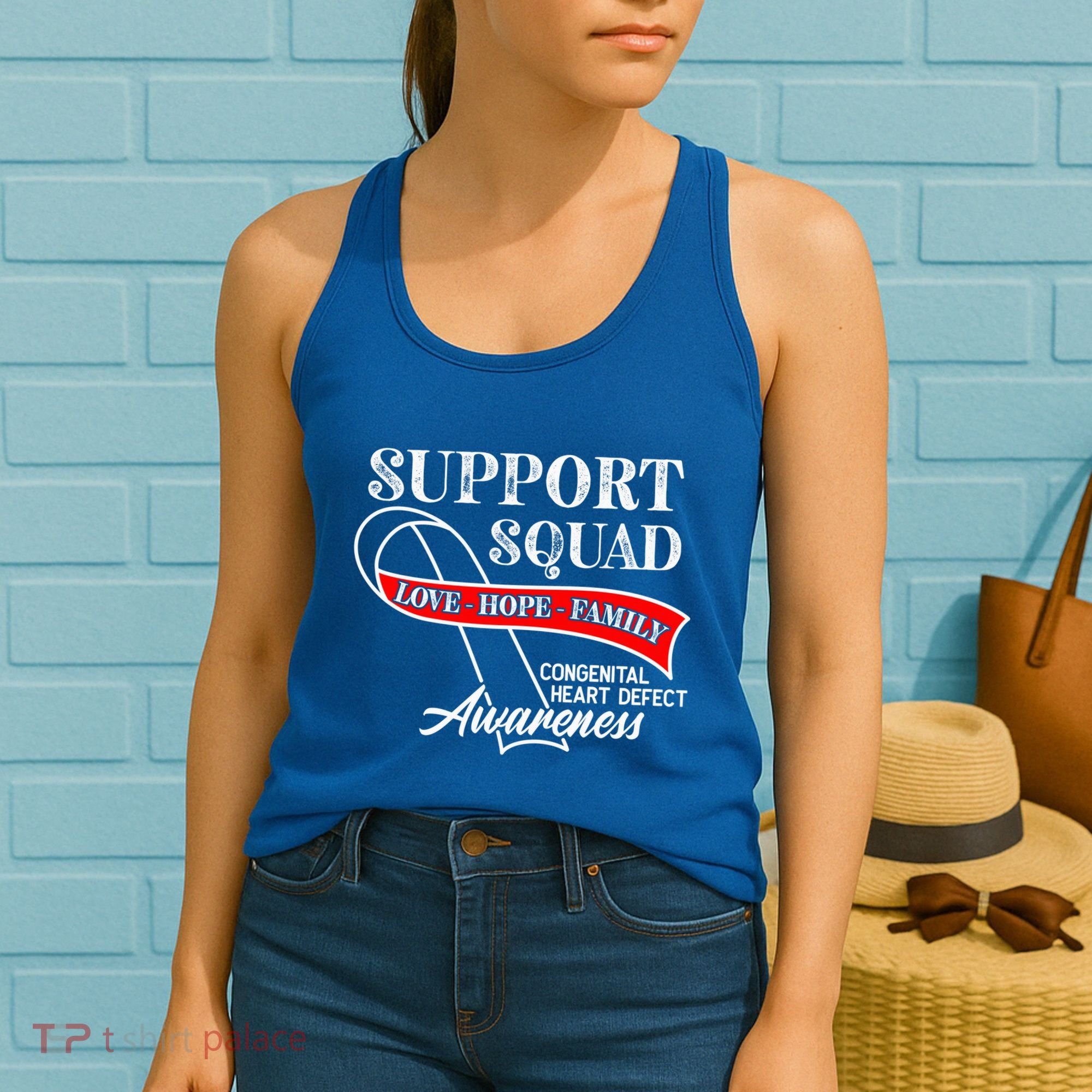 Support Awareness Squad I CHD Congenital Heart Defect Women's Tank Top