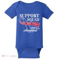 Support Awareness Squad I CHD Congenital Heart Defect Baby Bodysuit thumb 0