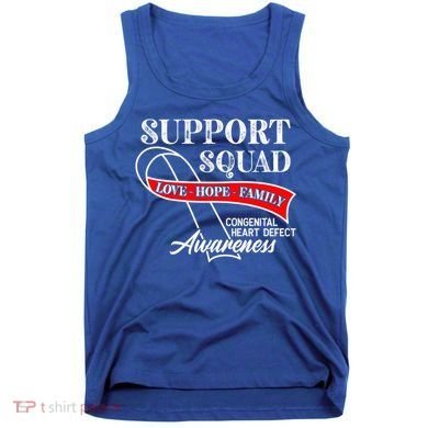 Support Awareness Squad I CHD Congenital Heart Defect Tank Top