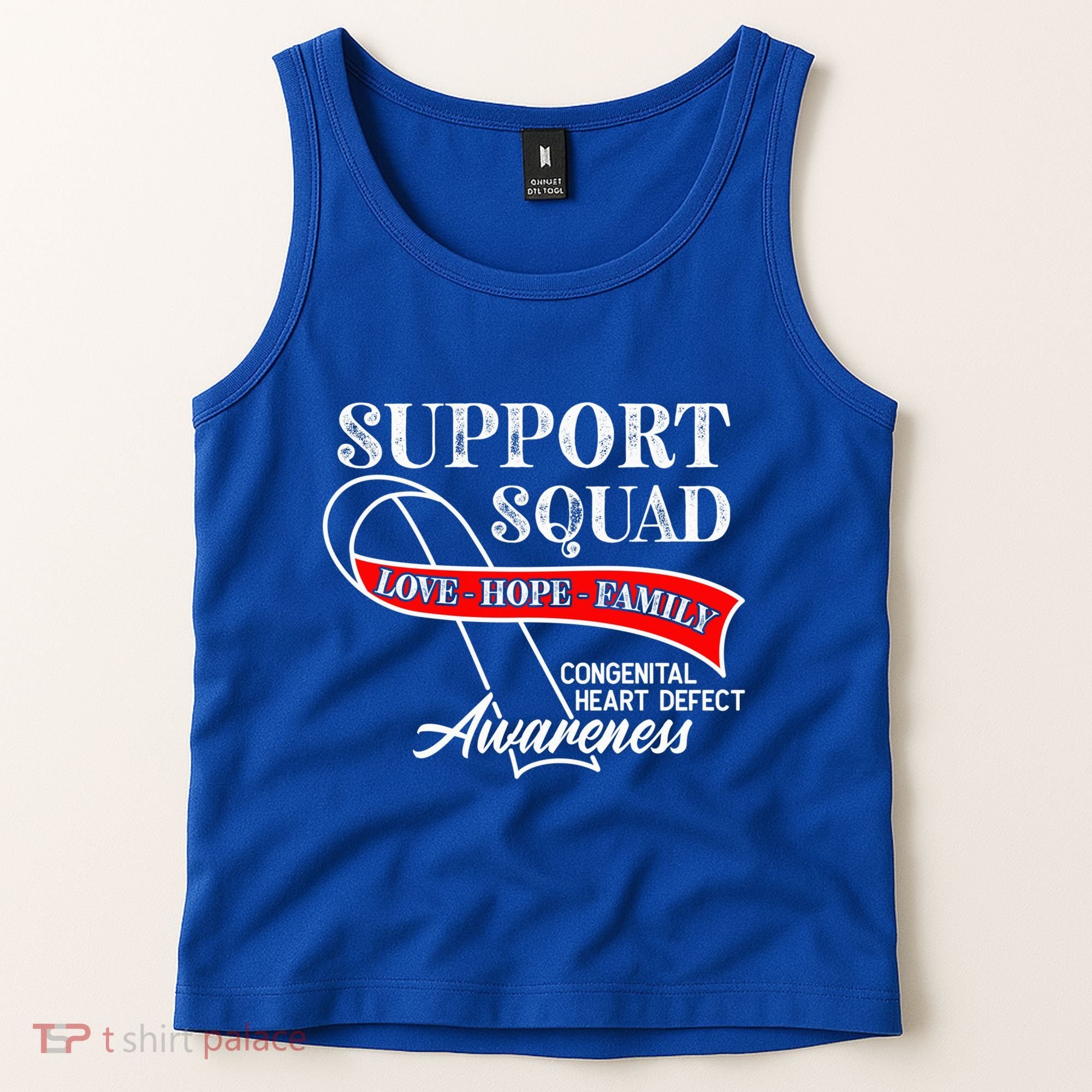 Support Awareness Squad I CHD Congenital Heart Defect Tank Top