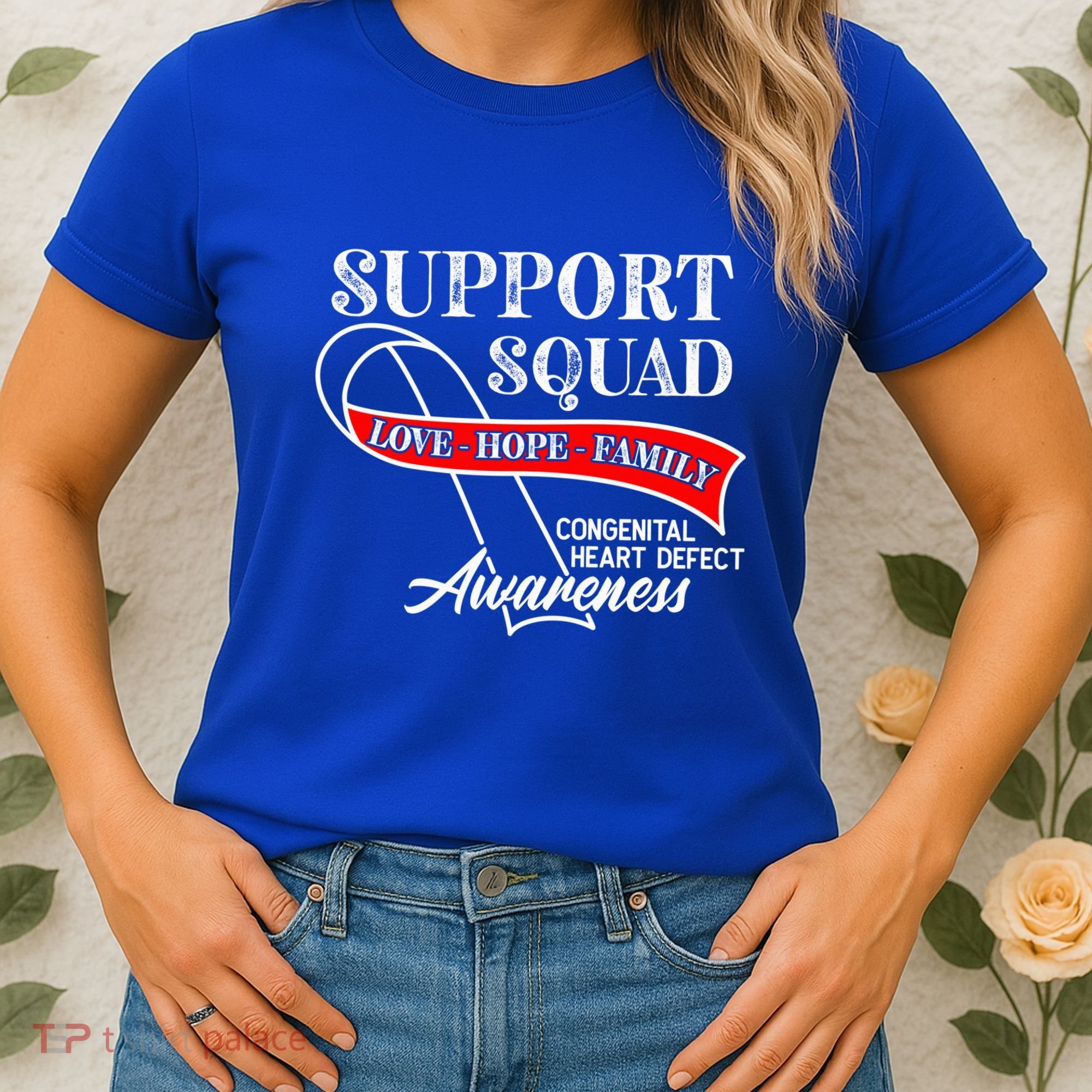 Support Awareness Squad I CHD Congenital Heart Defect Women's T-Shirt