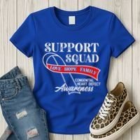 Support Awareness Squad I CHD Congenital Heart Defect Women's T-Shirt thumb 3