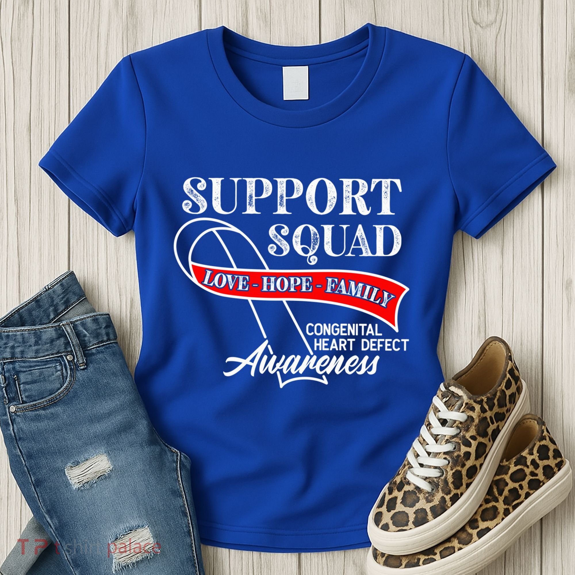 Support Awareness Squad I CHD Congenital Heart Defect Women's T-Shirt