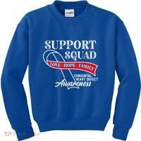 Support Awareness Squad I CHD Congenital Heart Defect Kids Sweatshirt thumb 0