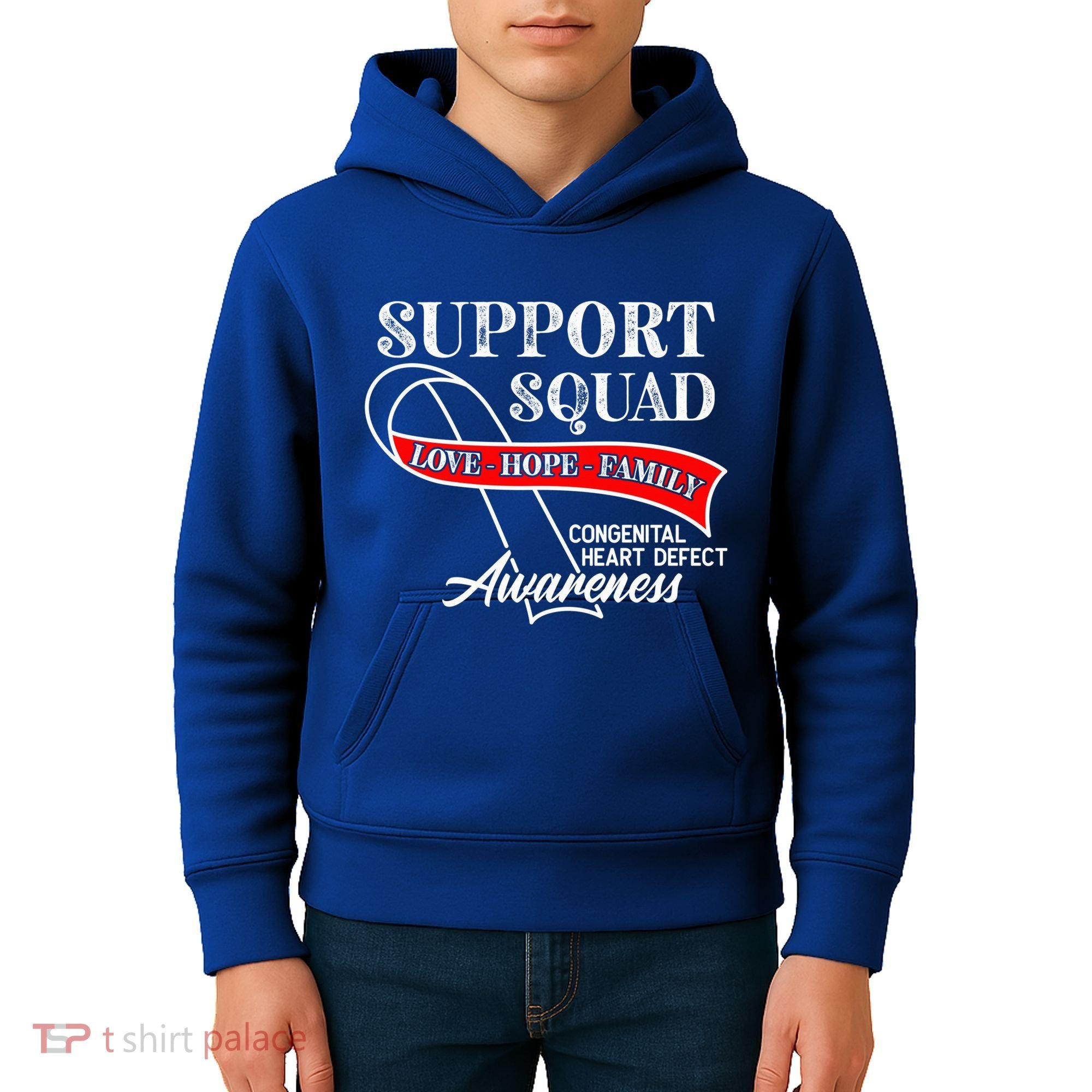 Support Awareness Squad I CHD Congenital Heart Defect Kids Hoodie