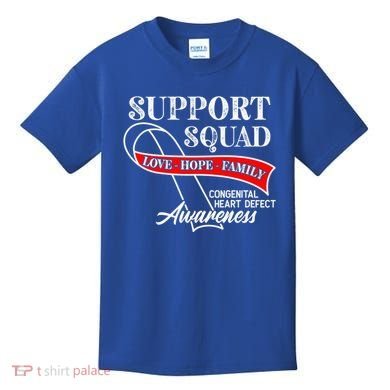 Support Awareness Squad I CHD Congenital Heart Defect Kids T-Shirt
