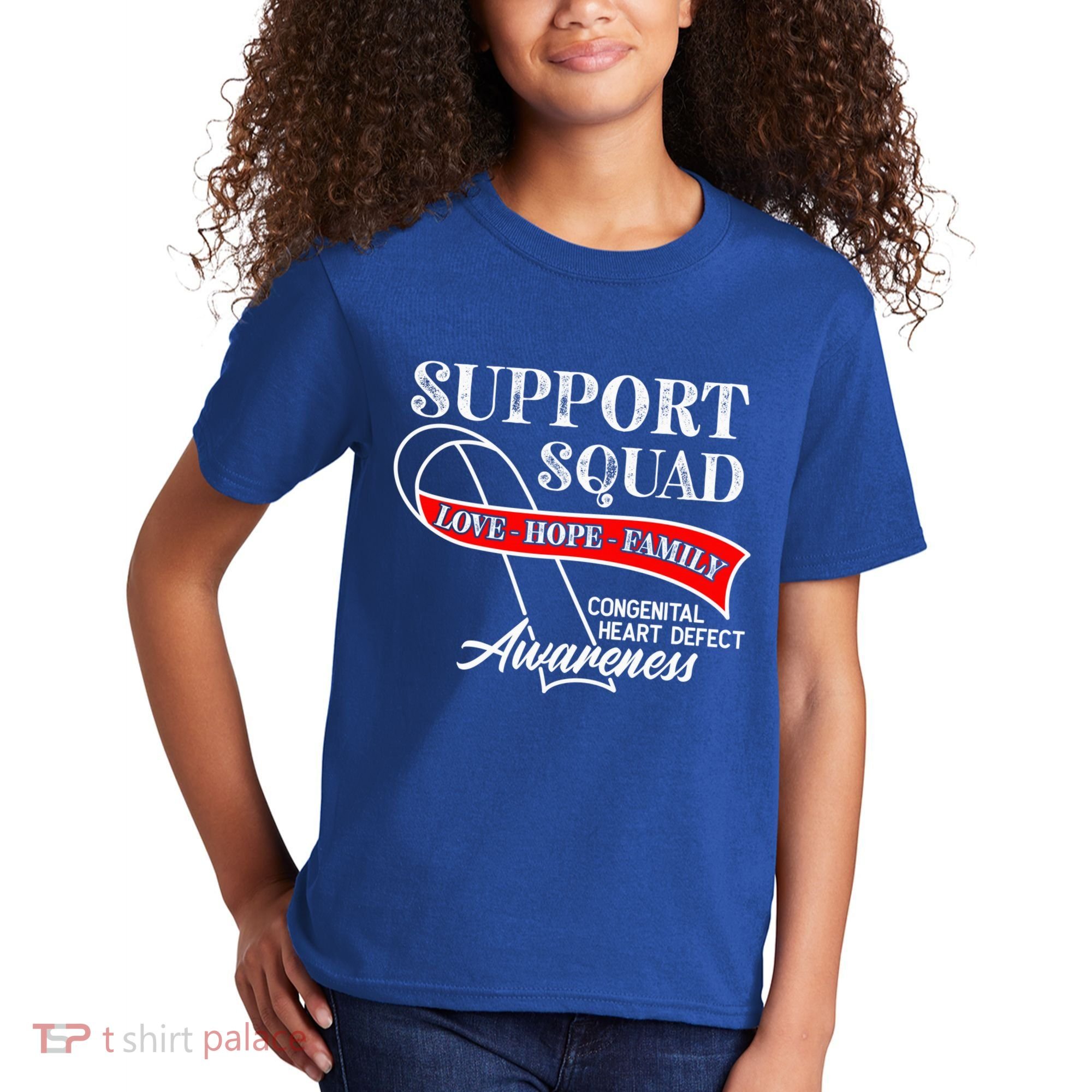 Support Awareness Squad I CHD Congenital Heart Defect Kids T-Shirt