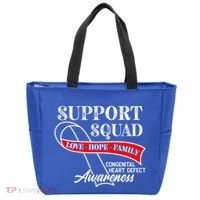Support Awareness Squad I CHD Congenital Heart Defect Tote Bag thumb 0