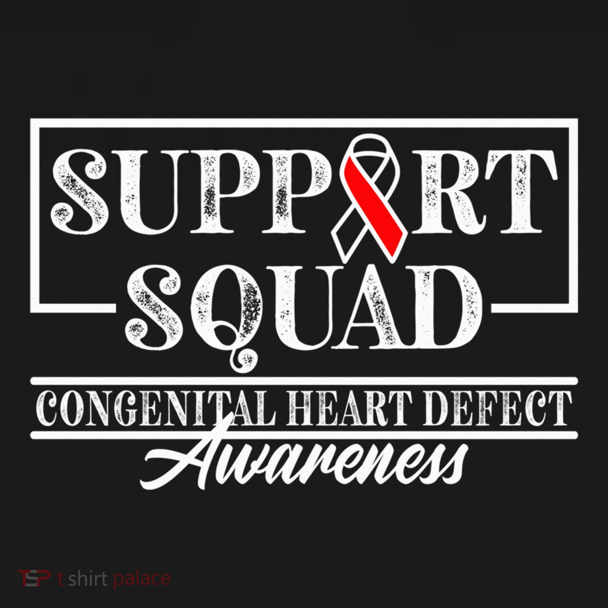 Support Awareness Squad I CHD Congenital Heart Defect USA-Made Doggie Bandana