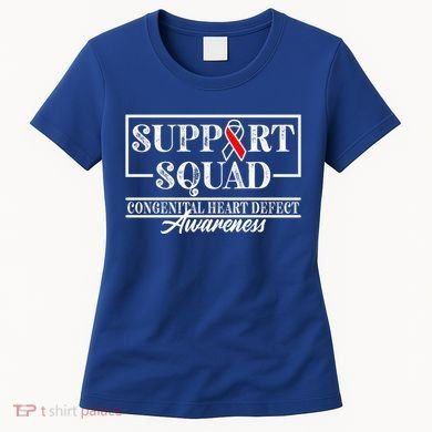 Support Awareness Squad I CHD Congenital Heart Defect Women's T-Shirt