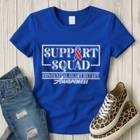 Support Awareness Squad I CHD Congenital Heart Defect Women's T-Shirt thumb 3
