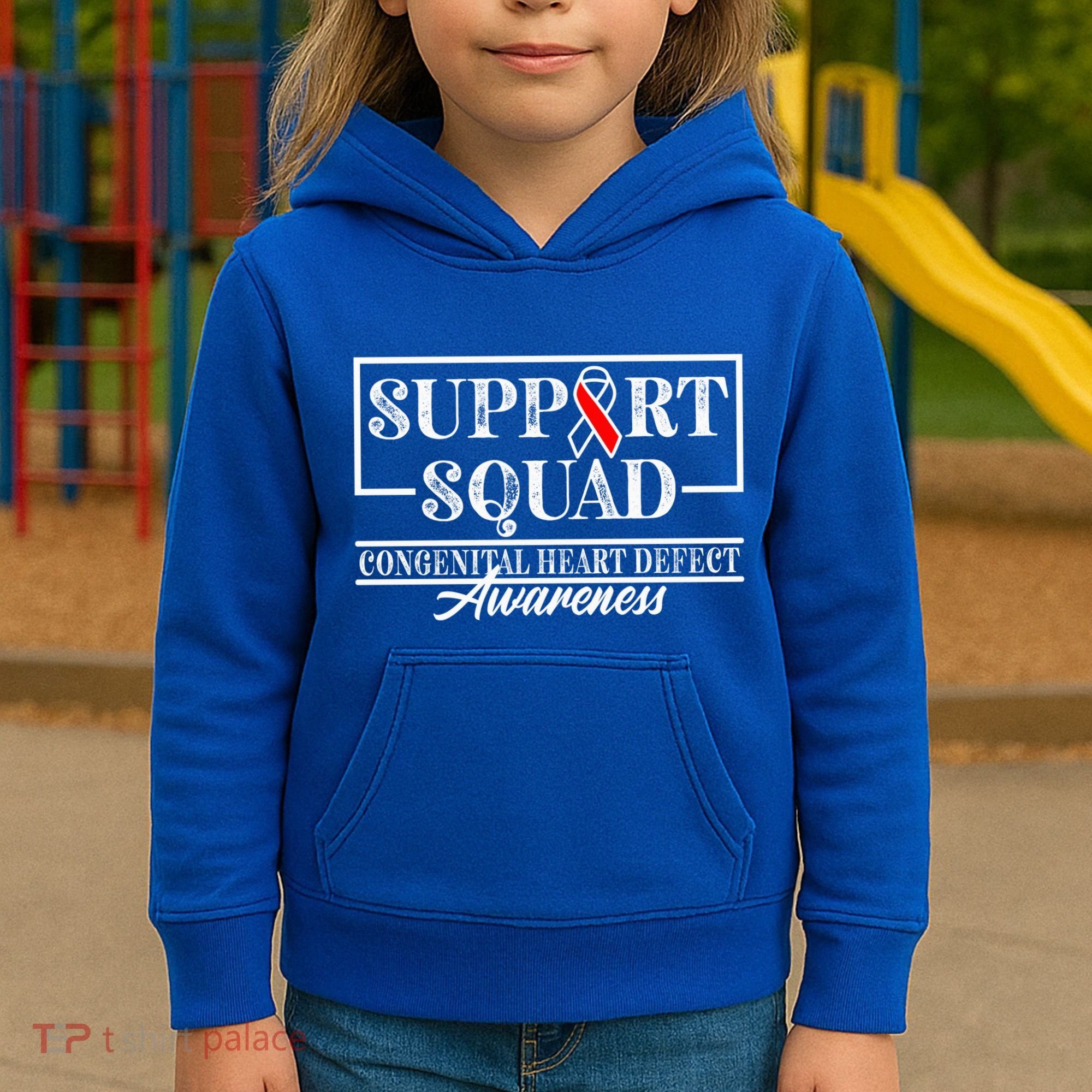 Support Awareness Squad I CHD Congenital Heart Defect Kids Hoodie