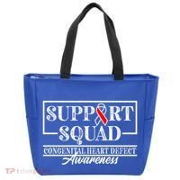 Support Awareness Squad I CHD Congenital Heart Defect Tote Bag thumb 0