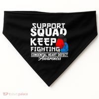 Support Awareness Squad I CHD Congenital Heart Defect USA-Made Doggie Bandana thumb 0