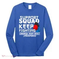 Support Awareness Squad I CHD Congenital Heart Defect Long Sleeve Shirt thumb 0