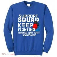 Support Awareness Squad I CHD Congenital Heart Defect Sweatshirt thumb 0
