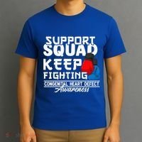 Support Awareness Squad I CHD Congenital Heart Defect T-Shirt thumb 3
