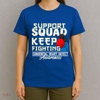 Support Awareness Squad I CHD Congenital Heart Defect T-Shirt thumb 4