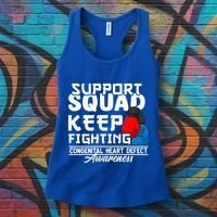 Support Awareness Squad I CHD Congenital Heart Defect Women's Tank Top thumb 3