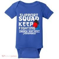 Support Awareness Squad I CHD Congenital Heart Defect Baby Bodysuit thumb 0