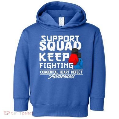 Support Awareness Squad I CHD Congenital Heart Defect Toddler Hoodie