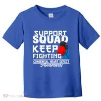 Support Awareness Squad I CHD Congenital Heart Defect Toddler T-Shirt thumb 0