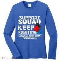 Support Awareness Squad I CHD Congenital Heart Defect Women's Long Sleeve Shirt thumb 0