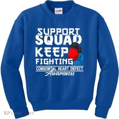 Support Awareness Squad I CHD Congenital Heart Defect Kids Sweatshirt