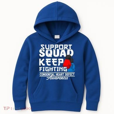 Support Awareness Squad I CHD Congenital Heart Defect Kids Hoodie