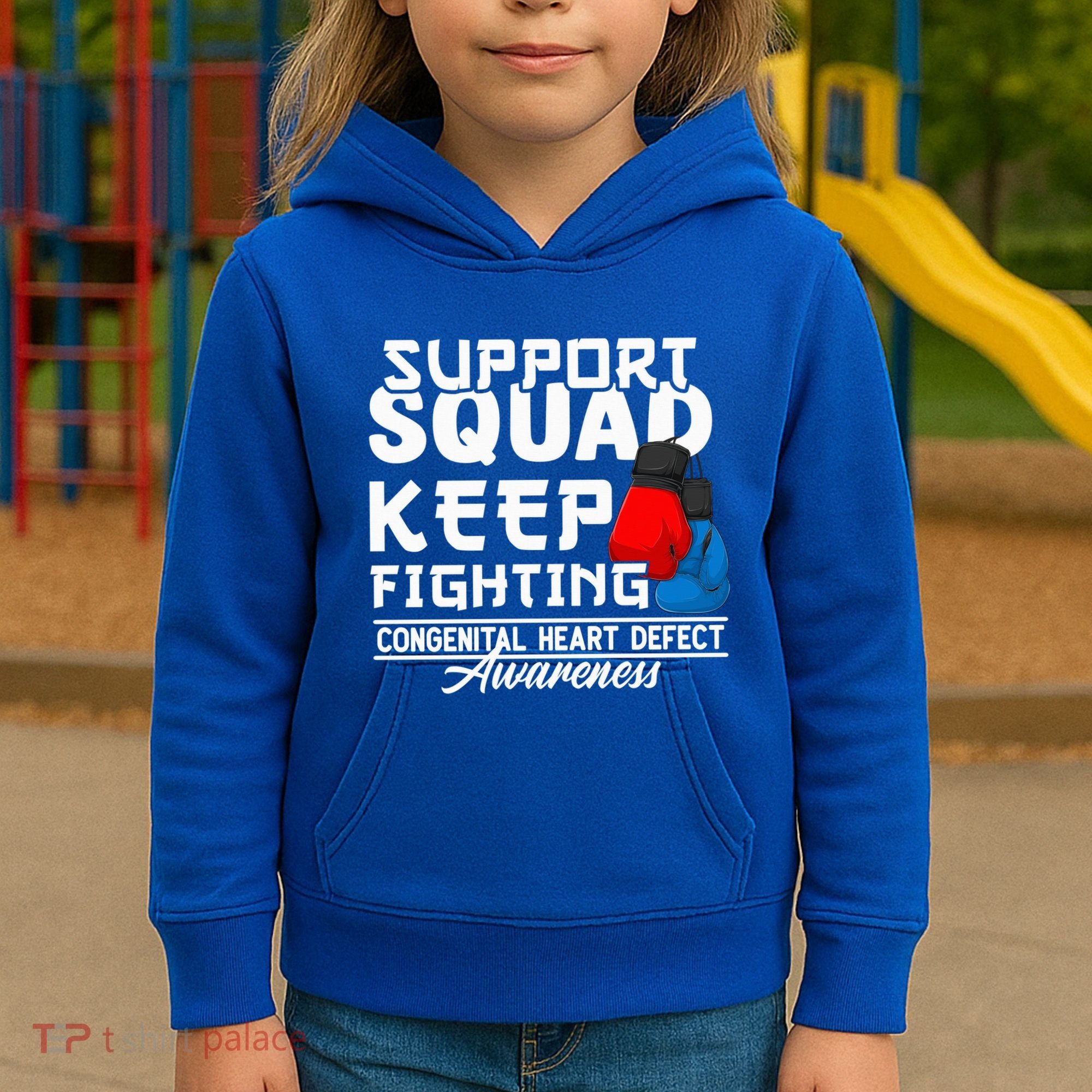 Support Awareness Squad I CHD Congenital Heart Defect Kids Hoodie
