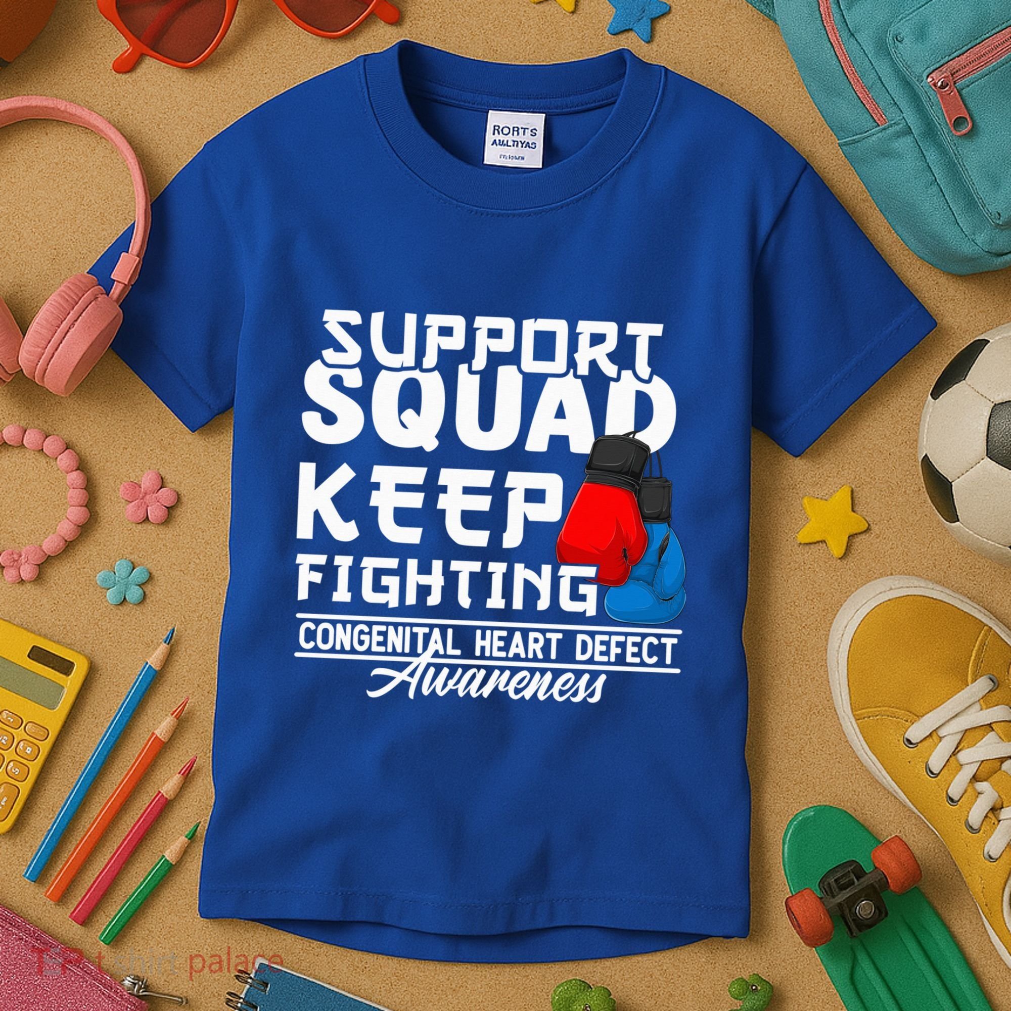 Support Awareness Squad I CHD Congenital Heart Defect Kids T-Shirt