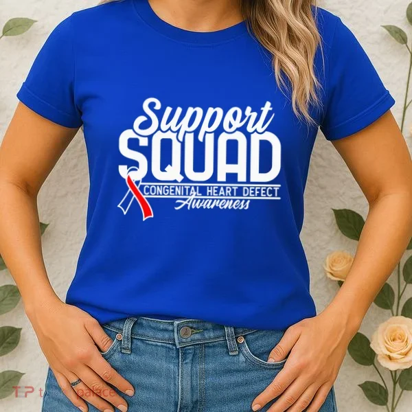 Support Awareness Squad I CHD Congenital Heart Defect Women's T-Shirt