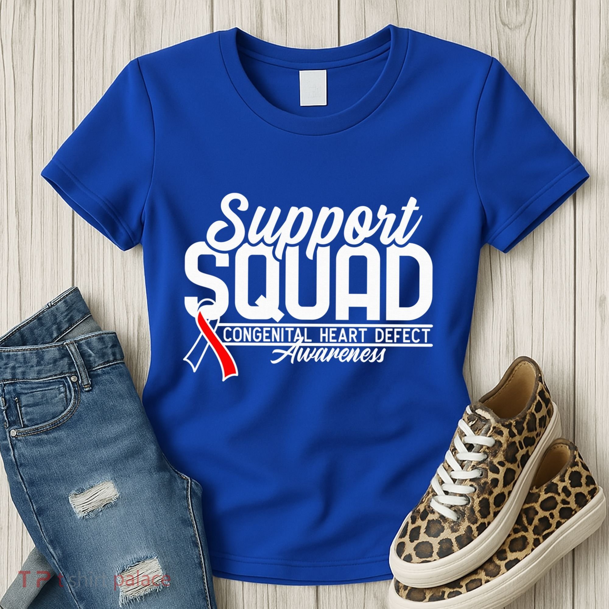 Support Awareness Squad I CHD Congenital Heart Defect Women's T-Shirt