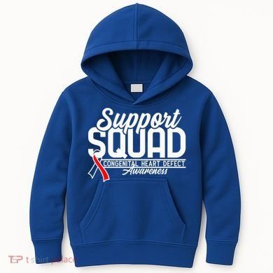 Support Awareness Squad I CHD Congenital Heart Defect Kids Hoodie