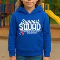 Support Awareness Squad I CHD Congenital Heart Defect Kids Hoodie thumb 3