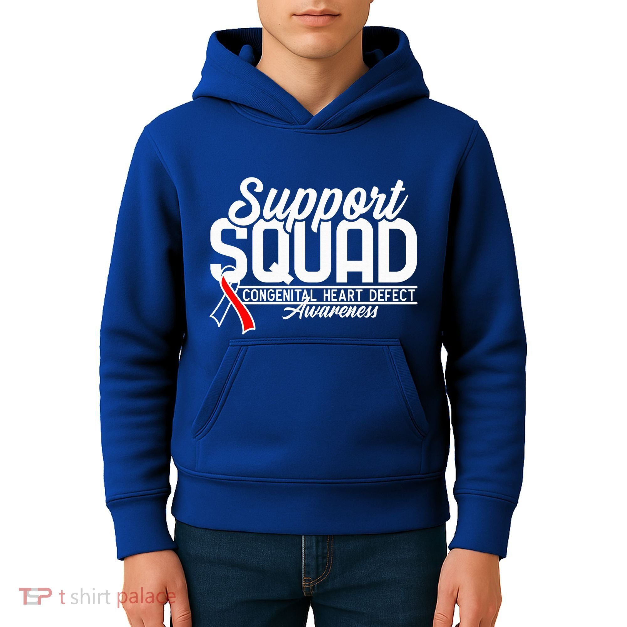Support Awareness Squad I CHD Congenital Heart Defect Kids Hoodie