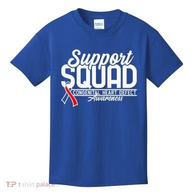 Support Awareness Squad I CHD Congenital Heart Defect Kids T-Shirt